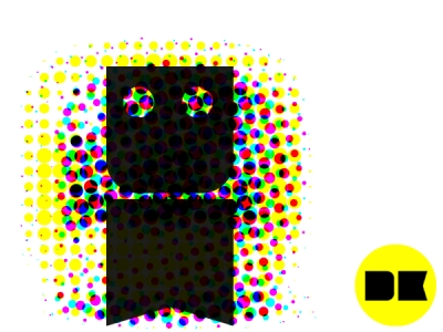 Grafikdesign in schwarz und weiß für die Abteilung Digitale Kunst an der Angewandten