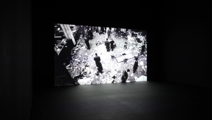 Refusing to Meet Your Eyes, One Channel Video and Photo Archive,
                                          13’33”, HD, Color, Black&White, Sound, Installation View mumok