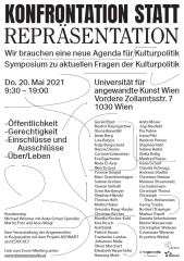 Poster: Konfrontation
                                          und Kooperation statt Repräsentation – eine neue Agenda für Kulturpolitik