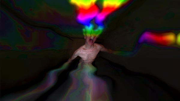 Interactive audiovisual performance,
                                          Klaus Obermaier, photo py the artist