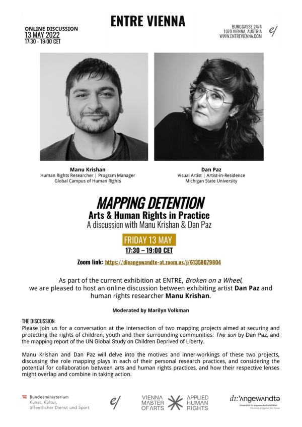 Mapping Detention:
                                          Arts & Human Rights in Practice a conversation with Manu Krishan & Dan Paz 