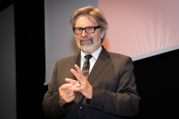 Picture of Gerald Bast during the ceremony.
