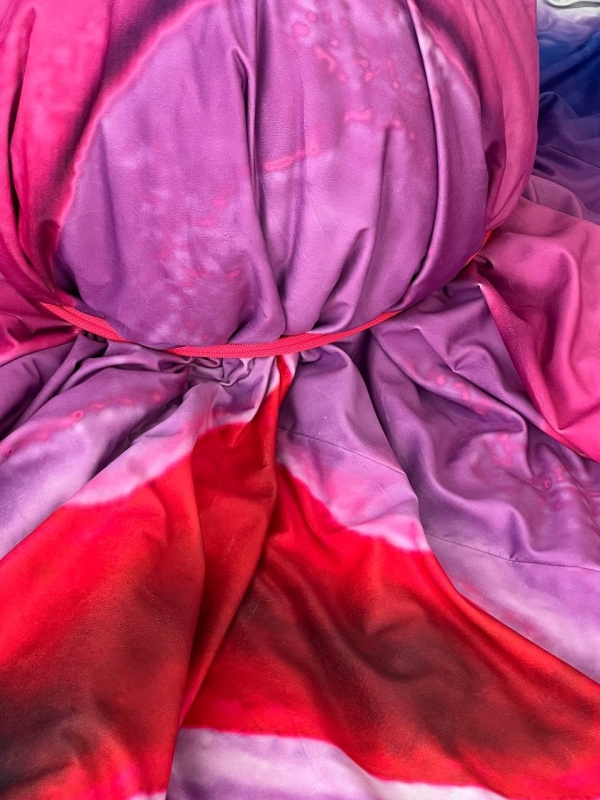 Stoff
                                          rosa u. rot