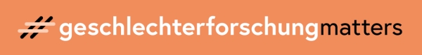 Logo mit Hashtag Geschlechterforschung matters