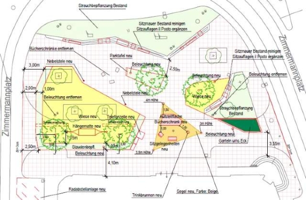 Plan:
                                          Bücherschrank im Heinz-Heger-Park - Call für Projekte