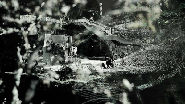 black and white collage