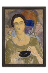 Silvia Koller, „Masken“, um 1923, IN.3274/B 61 x 43 cm,
                                          Kohle, Tempera auf Karton © Kunstsammlung und Archiv, Universität für angewandte Kunst Foto: kunst-dokumentation.com