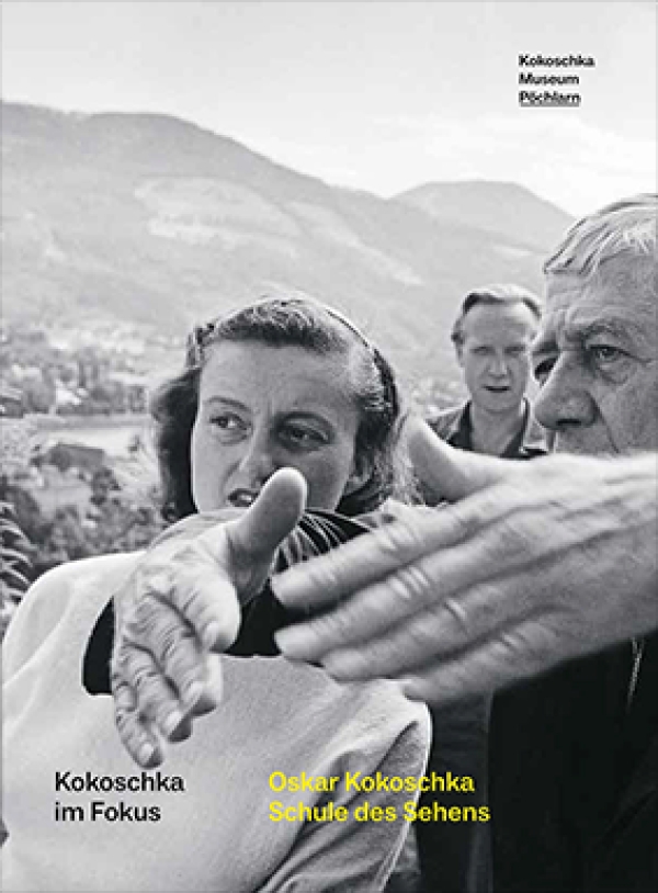 Book cover: Oskar
                                                   Kokoschka and one of his female students are looking into the distance; in the foreground his gesturing hands
