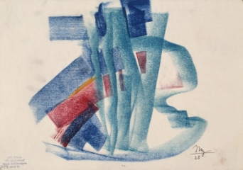 Marianne (My) Ullmann, Abstrakte Komposition, 1925, IN 8976/1 20,8 x 29,6
                                          cm, Kreide auf Transparentpapier © Kunstsammlung und Archiv, Universität für angewandte Kunst 