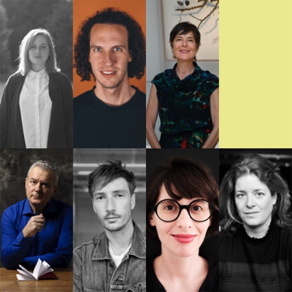 Eva-Maria Schitter, Maximilian Muhr, Daniela Zyman, Ilija Trojanow, Nikolaj Schultz, Roswitha
                                          Schuller, Eva Kernbauer. © Francis Tsang, Thomas Dorn, Niels Rysz Olsen, Hanakam & Schuller, Maria Ziegelböck