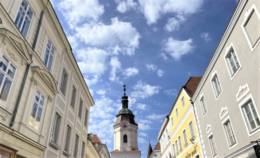 Downtown in Krems on a sunny day