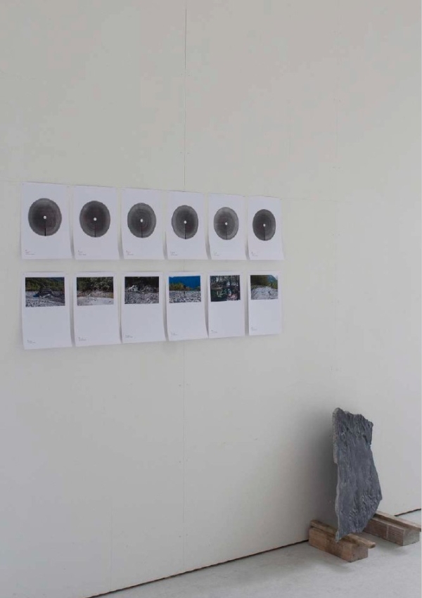 Opening: Sonic imprint on the floor and descriptions and photos on the wall